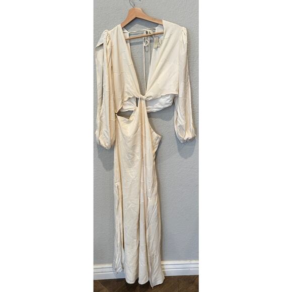 BOAMAR Bianca Balloon Sleeve Cutout Cover-Up Maxi Dress Size XL - Picture 15 of 16